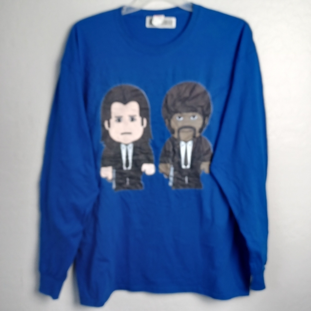 Pulp Fiction Men's Shirt Long Sleeve XL Blue